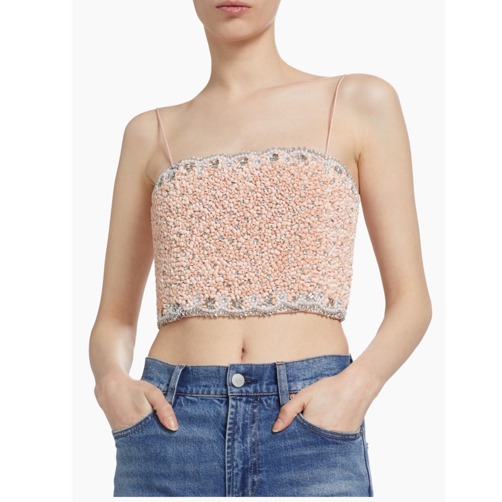 ALICE + OLIVIA Ceresi Embellished Spaghetti Strap Top - Picture 10 of 17